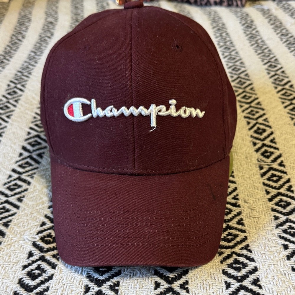 Champion Burgundy Cap with Logo